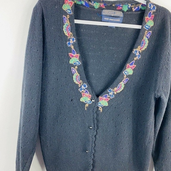 Vintage Herman Geist Lambswool Cardigan - Picture 2 of 5